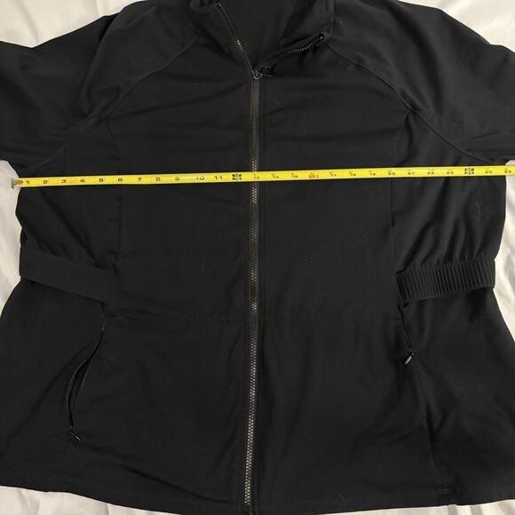 Athleta Womens Black Polyester/Spandex Full Zip Jacket w Pockets Size 4X EUC - Picture 8 of 9
